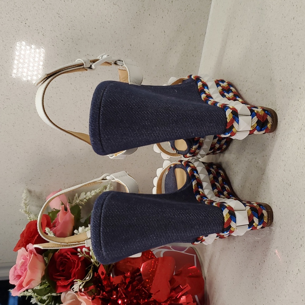 CHRISTIAN LOUBOUTIN Cataclou 140 Wedge Sandals (sz 38)(sz 7.5) - Picture 4 of 8